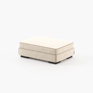 Pouf 174 - Grey - Meuble en bois et tissu de style moderne - Pacific Compagnie.