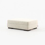 Pouf 174 - Grey - Fabric pouf in sand, khaki, and cream, 38cm high - Pacific Compagnie.