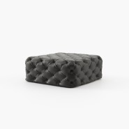 Pouf 174 - Bur | Pouf 174-Bur en tissu kaki - Pacific Compagnie.