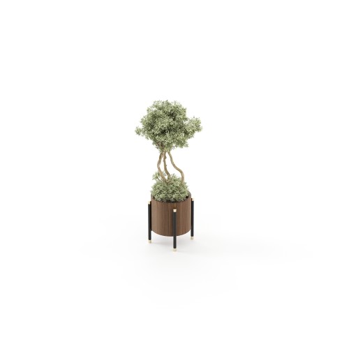 Pot de fleurs 174 - Rosie - Large Wood Flower Pot with Matte Finish - Pacific Compagnie.