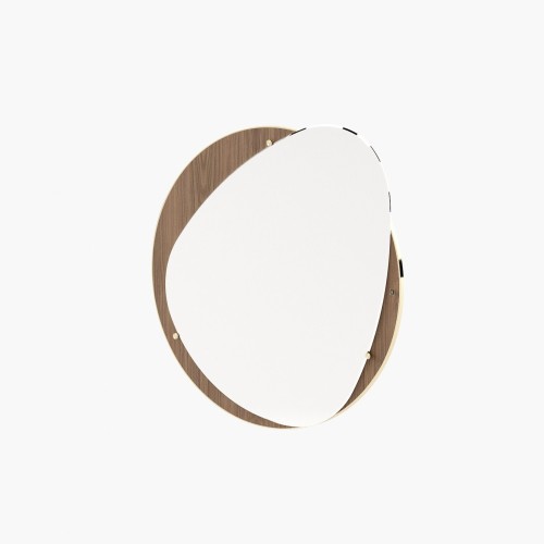 Miroir 174 - Frank | Miroir en bois et métal de couleur noyer mat - Pacific Compagnie.