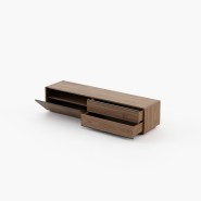 Meuble TV 174 - Kairos - Modern TV cabinet made of wood and metal, 50cm deep - Pacific Compagnie.