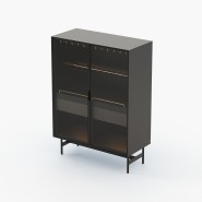 Meuble bar 174 - Morrison - Compact Bar Storage with Matte Finish - Pacific Compagnie.