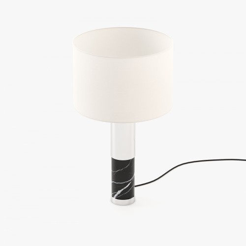 Lampe de bureau 174 - Sharon - Office lamp featuring a combination of wood and marble materials, Pacific Compagnie.