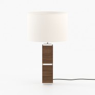 Lampe de bureau 174 - Quentin - Modern table lamp featuring a combination of wood and marble materials - Pacific Compagnie.