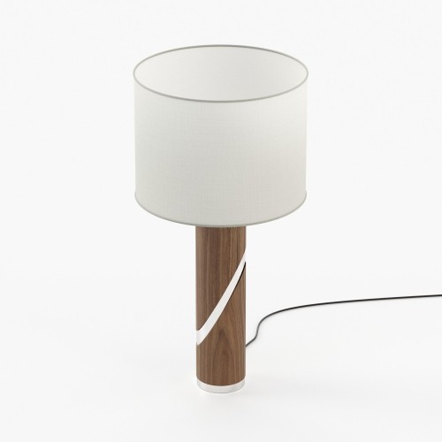 Lampe de bureau 174 - Martin - Table lamp featuring wood, marble, and metal in a walnut matte design - Pacific Compagnie.