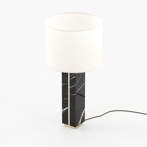 Lampe de bureau 174 - Jack - Tall table lamp with H52cm height and walnut finish - Pacific Compagnie.