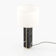 Lampe de bureau 174 - Jack - Tall table lamp with H52cm height and walnut finish - Pacific Compagnie.