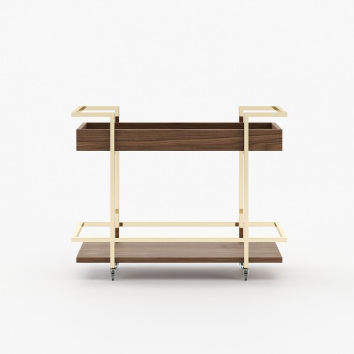 Desserte à thé 174 - Janice - Space-saving tea cart with dimensions W100cm x D40cm x H78cm - Pacific Compagnie.