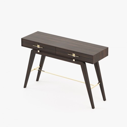 Console 174 - Niels - Wooden and metal console table in walnut matte color - Pacific Compagnie.