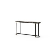 Console 174 - Lyssa - Console en marbre et bois, couleur noyer mat, pour un style de vie raffiné - Pacific Compagnie.