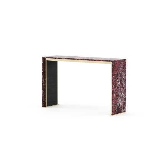 Console 174 - Jill - Small console with metal legs in walnut matte finish - Pacific Compagnie.