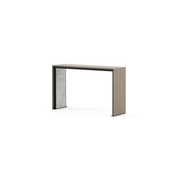 Console 174 - Jill - Entryway console with wooden frame and marble shelf - Pacific Compagnie.