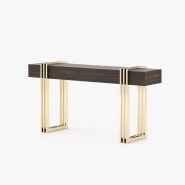 Console 174 - Evelyn - Elegant entryway console with wood and metal construction - Pacific Compagnie.