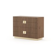 Commode 174 - Lady - Walnut chest with metal accents - Pacific Compagnie.