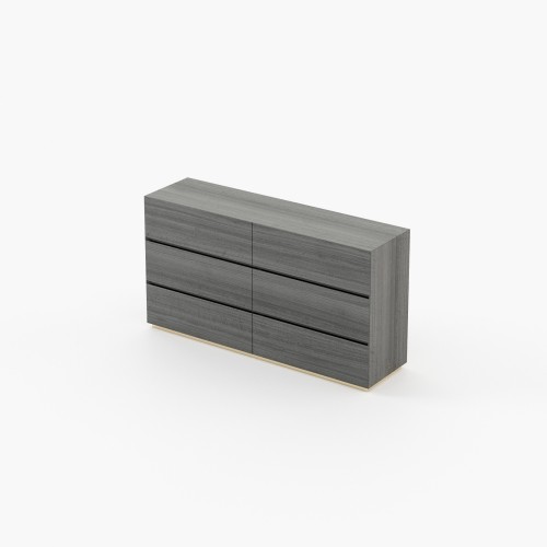 Commode 174 - Dakar - Space-saving chest with W120cm x D50cm x H81cm dimensions - Pacific Compagnie.