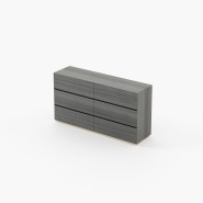 Commode 174 - Dakar - Space-saving chest with W120cm x D50cm x H81cm dimensions - Pacific Compagnie.