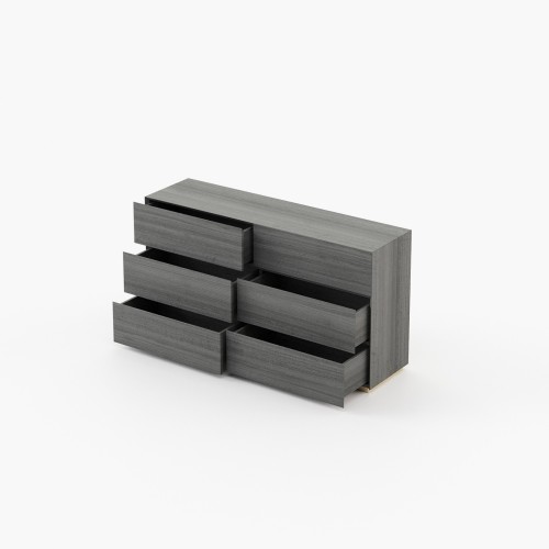 Commode 174 - Dakar - Commode 174-Dakar en noyer mat, petite et élégante - Pacific Compagnie.