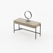 Coiffeuse 174 - Rosie - Elegant wood dressing table with metal legs and handles - Pacific Compagnie.