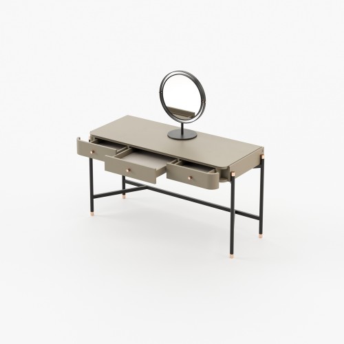 Coiffeuse 174 - Rosie - Coiffeuse en bois et métal avec storage et dimensions pratiques - Pacific Compagnie.