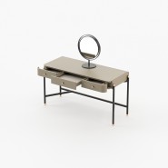 Coiffeuse 174 - Rosie - Coiffeuse en bois et métal avec storage et dimensions pratiques - Pacific Compagnie.