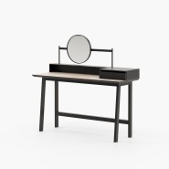 Coiffeuse 174 - Moreton - Spacious wooden dressing table with mirror and metal frame - Pacific Compagnie.