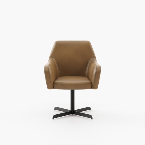 Chaise 174 - Robson - Chaise en taupe avec pieds métalliques - Pacific Compagnie.