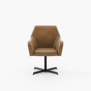 Chaise 174 - Robson - Chaise en taupe avec pieds métalliques - Pacific Compagnie.