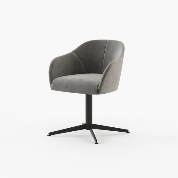 Chaise 174 - Lili - Small sized chair with fabric upholstery - Pacific Compagnie.