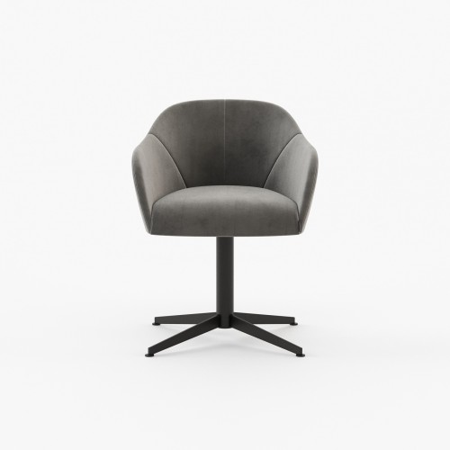 Chaise 174 - Lili - Large chair with wooden frame and anthracite color - Pacific Compagnie.