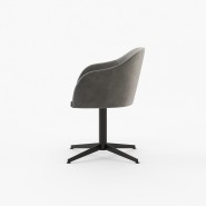 Chaise 174 - Lili - Chaise en tissu anthracite, modèle Lili avec dossier haut - Pacific Compagnie.