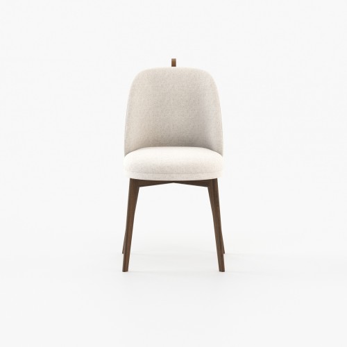 Chaise 174 - Dublin - Chaise en bois avec dossier en tissu anthracite, beige ou taupe - Pacific Compagnie.