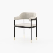 Chaise 174 - Dale - Chaise en cuir naturel de style design - Pacific Compagnie.