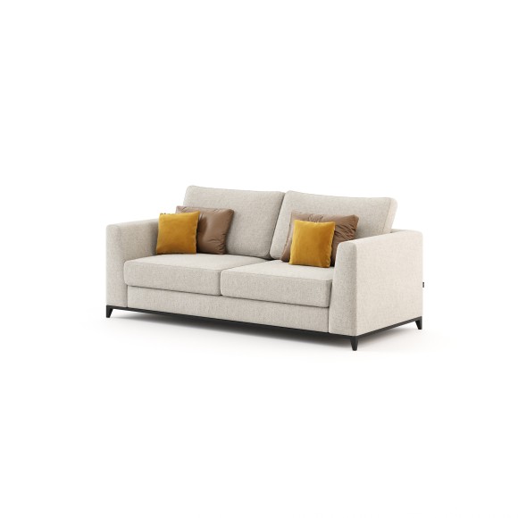 Canapé 174 - London - Cream-colored 2-seater sofa with fabric upholstery - Pacific Compagnie.