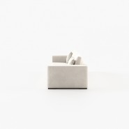 Canapé 174 - Grey 2 Seater - Compact 2-seater sofa in grey and white fabric - Pacific Compagnie.