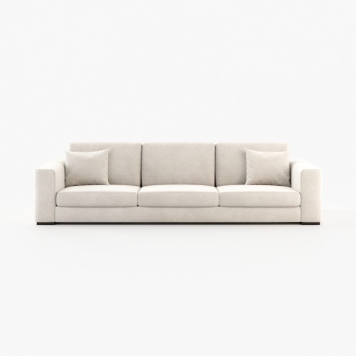 Canapé 174 - Grey 2 Seater - Stylish 2-seater sofa with grey and white fabric upholstery - Pacific Compagnie.