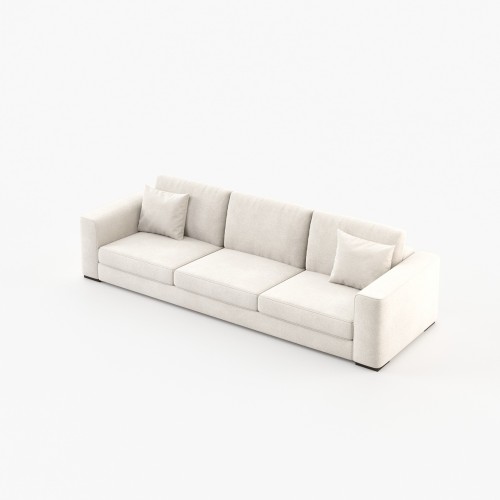 Canapé 174 - Grey 2 Seater - Canapé en tissu blanc, 2 sièges, hauteur 92cm - Pacific Compagnie.