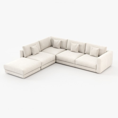 Canapé 174 - Montreal - Modern armless sofa module in fabric - Pacific Compagnie.