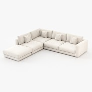 Canapé 174 - Montreal - Modern armless sofa module in fabric - Pacific Compagnie.