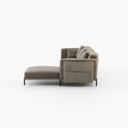 Canapé 174 - Foster - Sleek and stylish fabric sofa with metal accents - Pacific Compagnie.