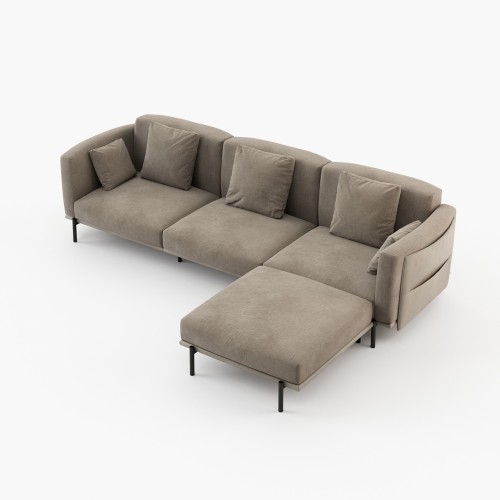 Canapé 174 - Foster - Left and right module sofa with customizable color options - Pacific Compagnie.