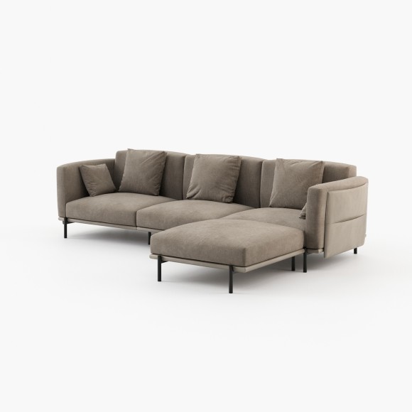 Canapé 174 - Foster - Spacious pouf module for a cozy living room - Pacific Compagnie.