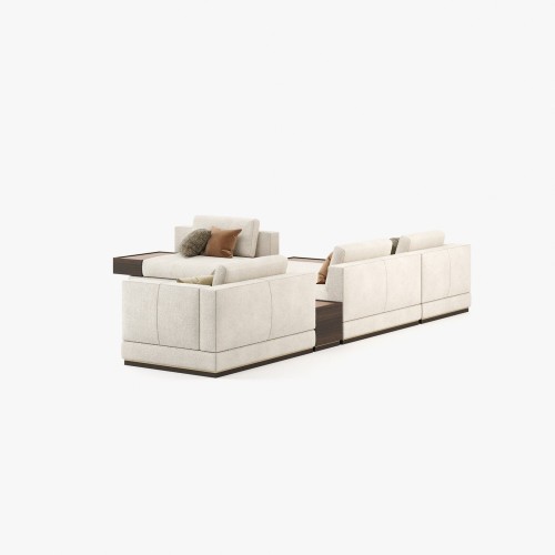 Canapé 174 - Fletcher - Modern Laskasas sofa with on-demand color options, featuring wood and metal construction - Pacific Compa