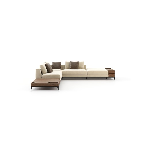 Canapé 174 - Decker - Small metal and fabric sofa with custom color options - Pacific Compagnie.