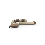 Canapé 174 - Decker - Small metal and fabric sofa with custom color options - Pacific Compagnie.