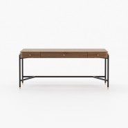 Bureau 174 - Rosie - Spacious workspace desk with metal legs and wooden top - Pacific Compagnie.