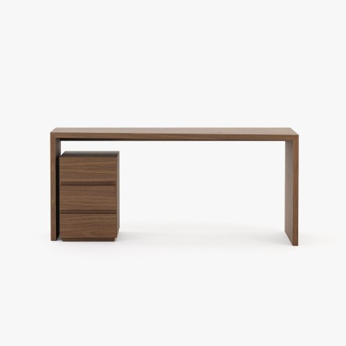 Bureau 174 - Miami - Ergonomic desk with walnut matte finish and wood and metal materials - Pacific Compagnie.