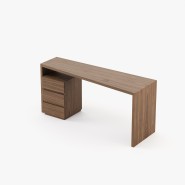 Bureau 174 - Miami - Bureau professionnel en bois et métal, style Miami - Pacific Compagnie.