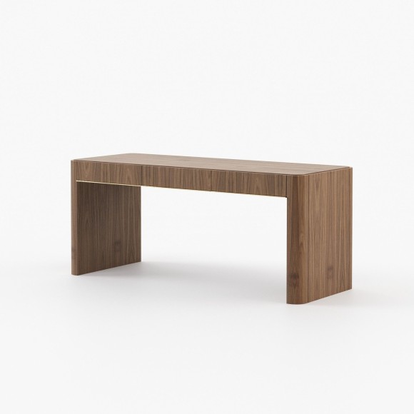 Bureau 174 - Larson - Compact walnut desk for small office spaces - Pacific Compagnie.
