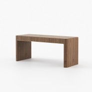 Bureau 174 - Larson - Compact walnut desk for small office spaces - Pacific Compagnie.